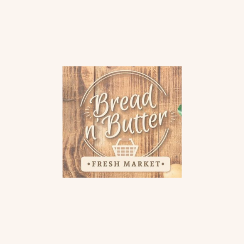 A logo for a fresh market called bread n butter