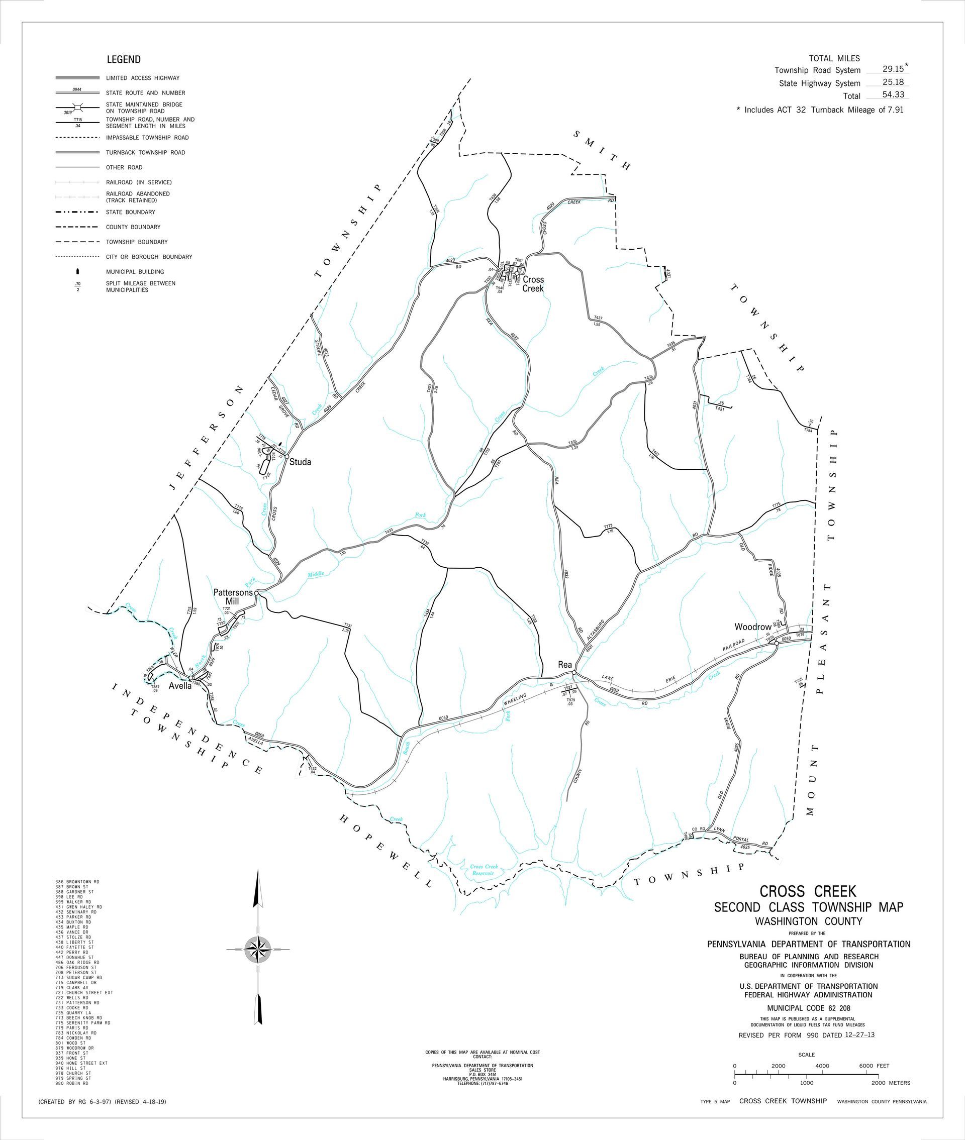 Cross Creek Township Map