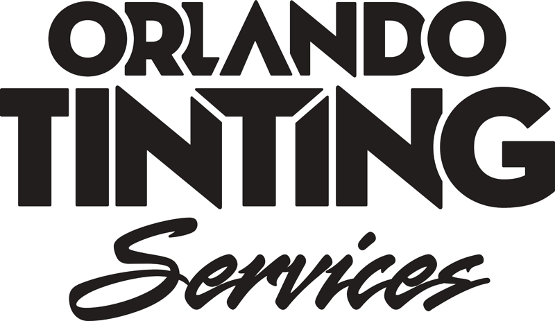 Logo for Orlando Tinting Services: Text "ORLANDO" above "TINTING," "Services" in script font below.
