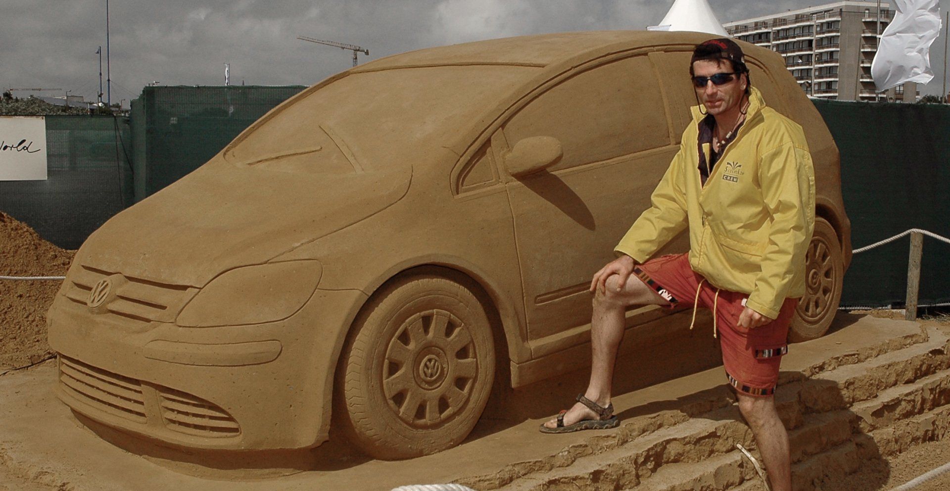 belgium, sand sculpture, vw,