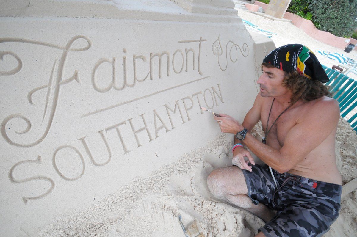 sand sculpture artist bermuda fairmont hotels