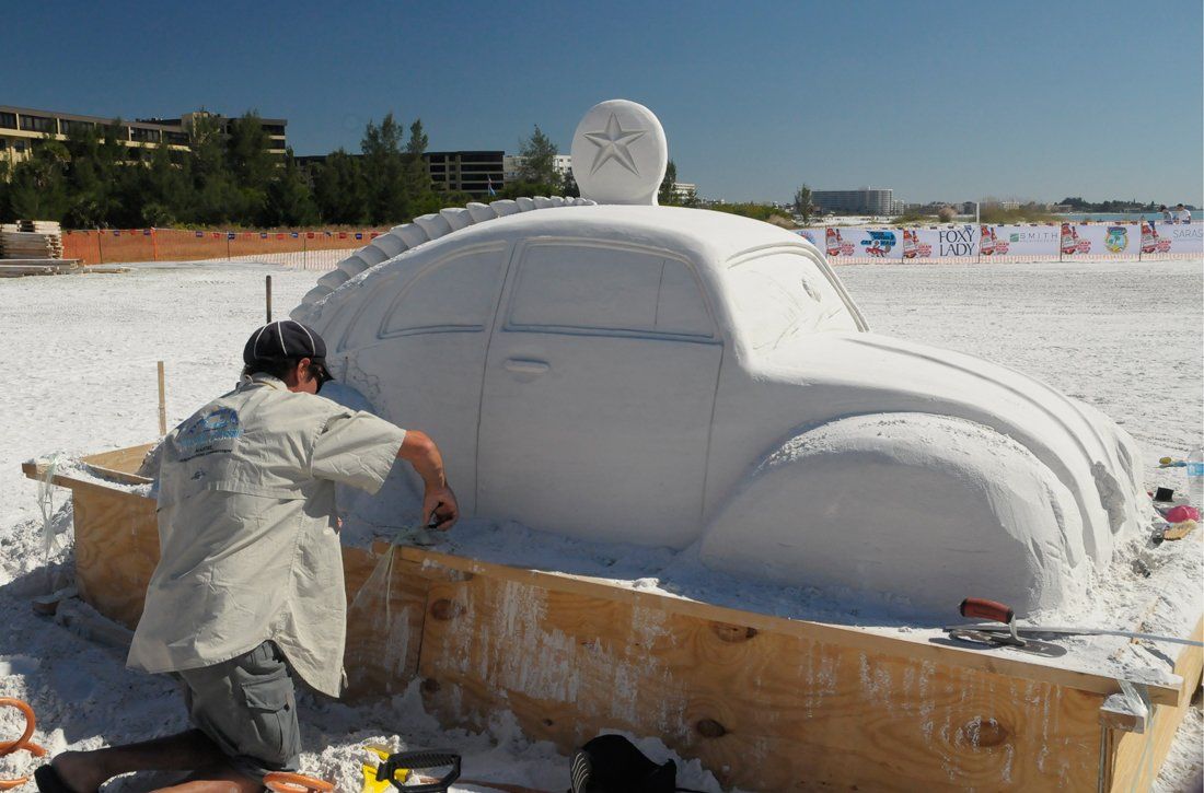 sand sculpture artist siesta key florida crystal classic