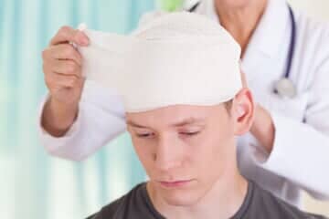 Man with trauma of the head — Brain Injury Attorney in Fredericksburg, VA