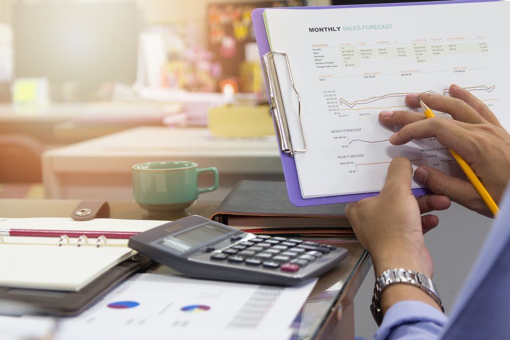 person holding a document and looking it over