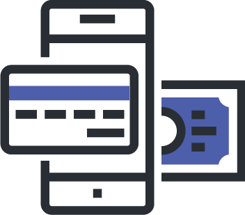 cellphone credit card payment icon