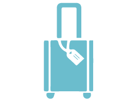 travelling suitcase icon