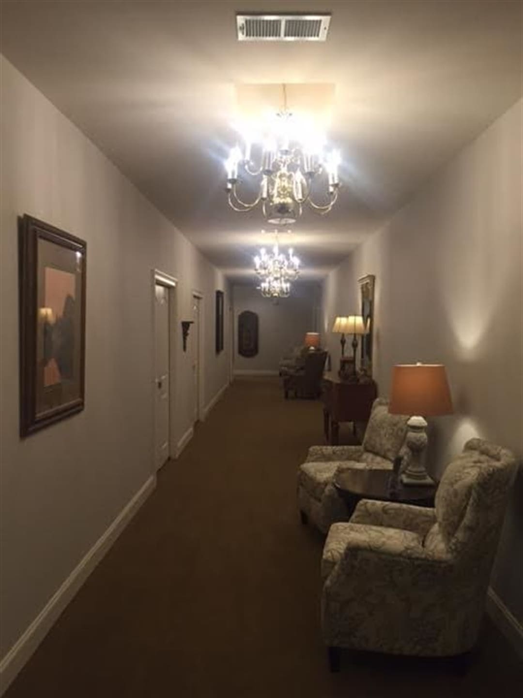 Hallway in Harris-Nadeau Mortuary