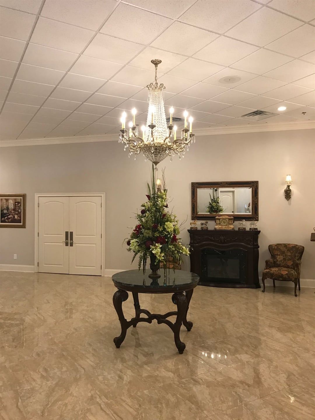 Lobby of Harris-Nadeau Mortuary