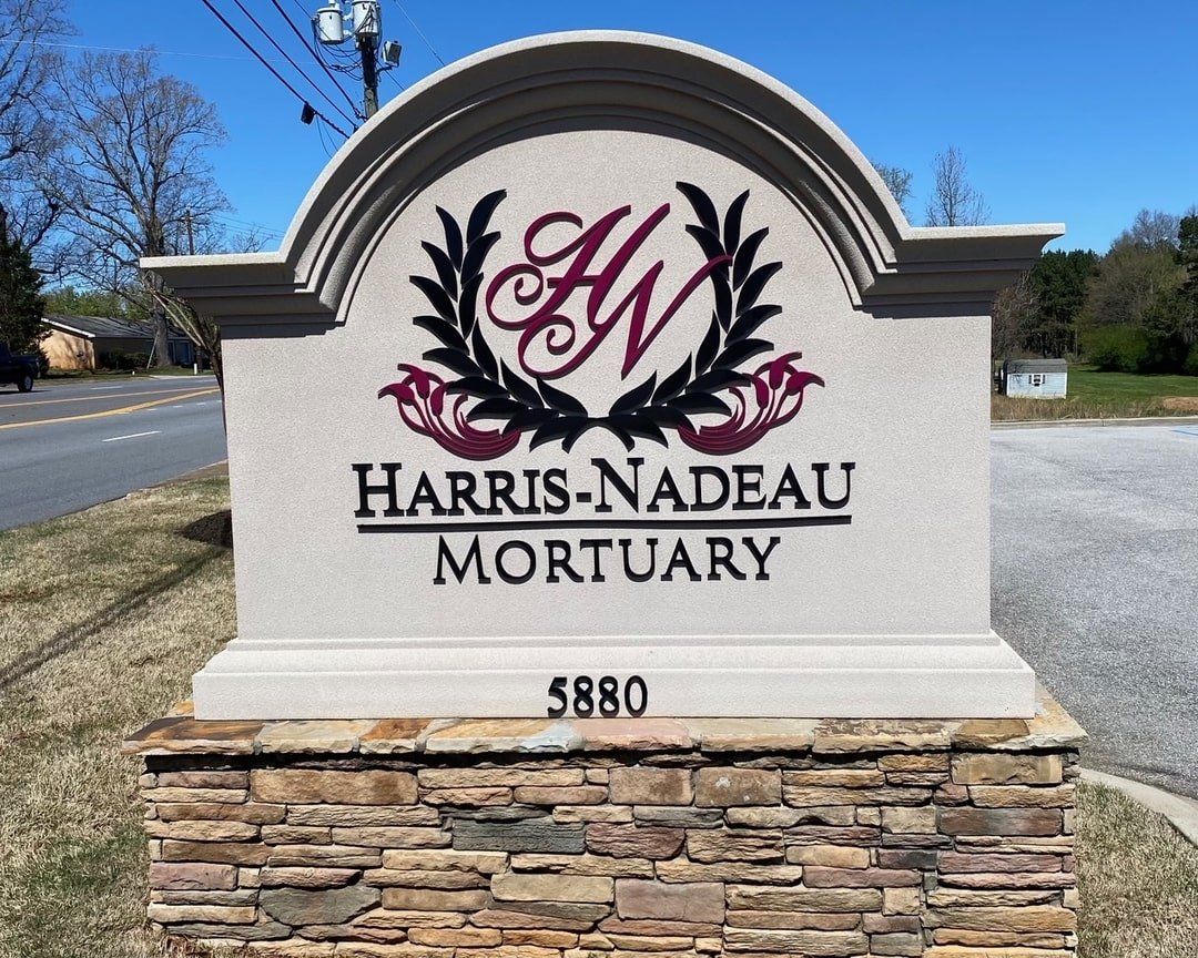 Harris-Nadeau Mortuary signage