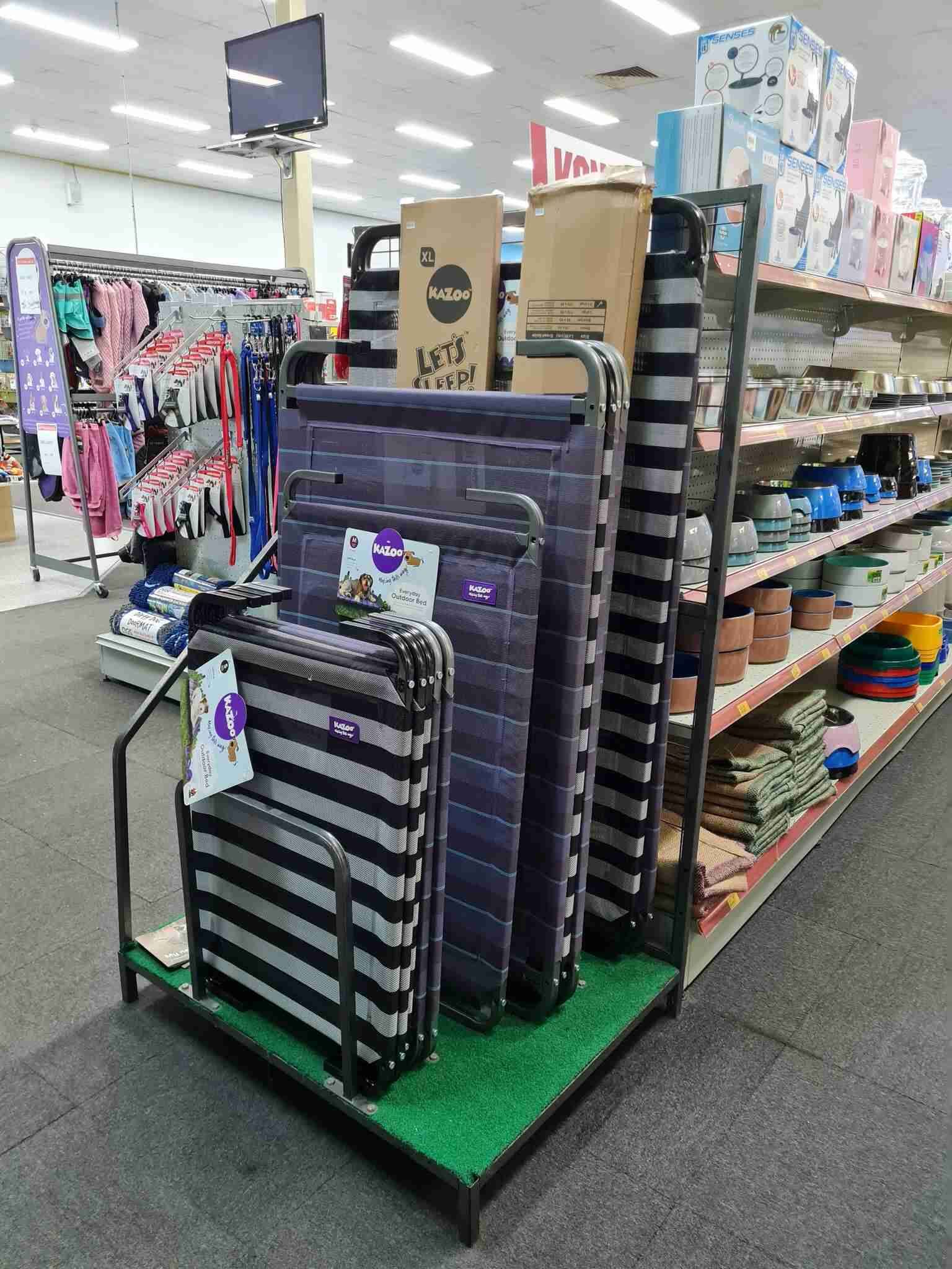 Display of Folding Beds in a Store — Rocky Pet World in Norman Gardens, QLD