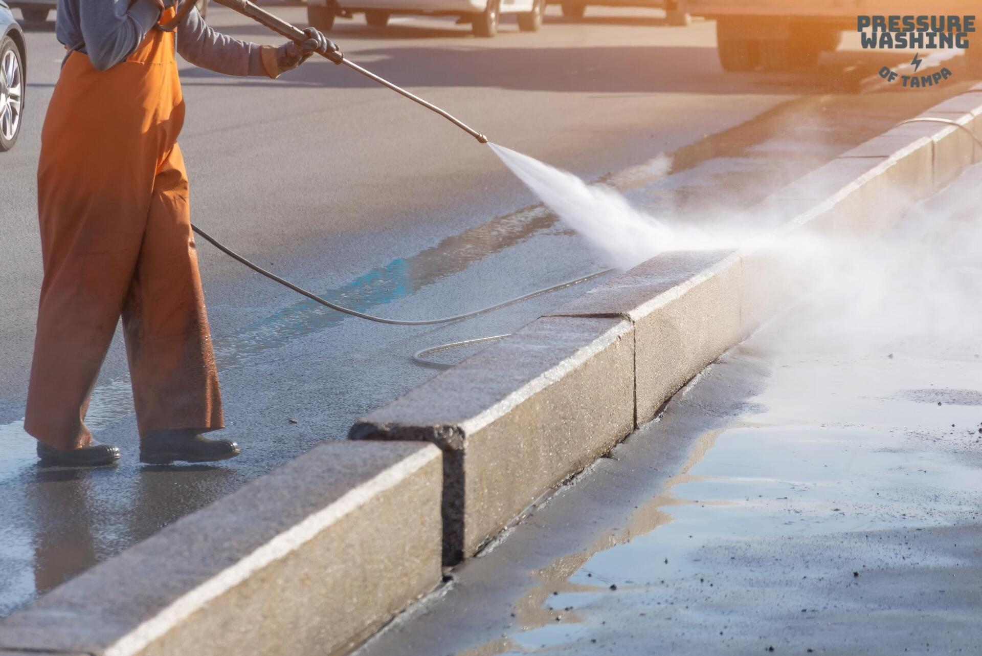 A Pressure Washing Expert Performing Professional Pressure Washing Services in Tampa