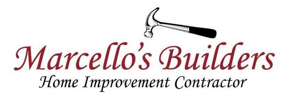 The logo for marcello 's builders home improvement contractor