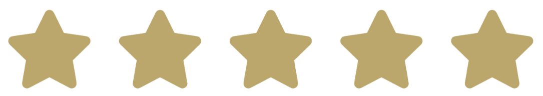 Five gold stars in a row.