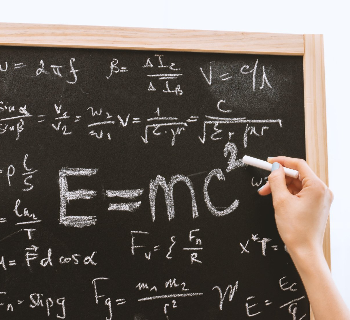 E = mc2 chalkboard