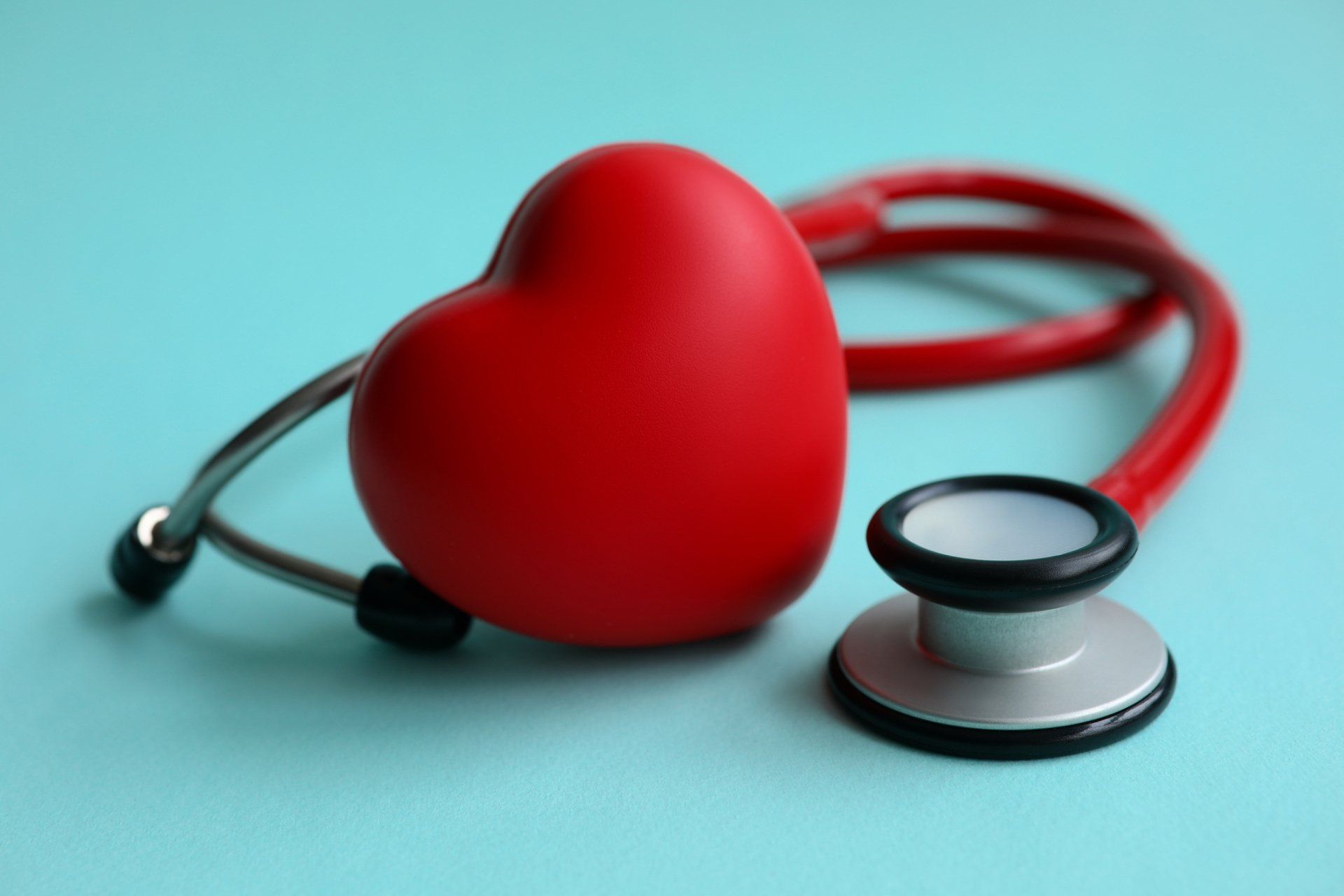 Red stethoscope with heart — Fort Wayne, IN — Allen County Cardiology