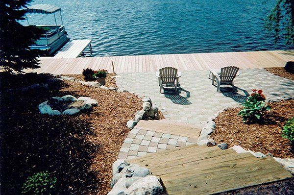 Natural Stone — Landscape with Chairs in the Front of Sea in Midland, MI