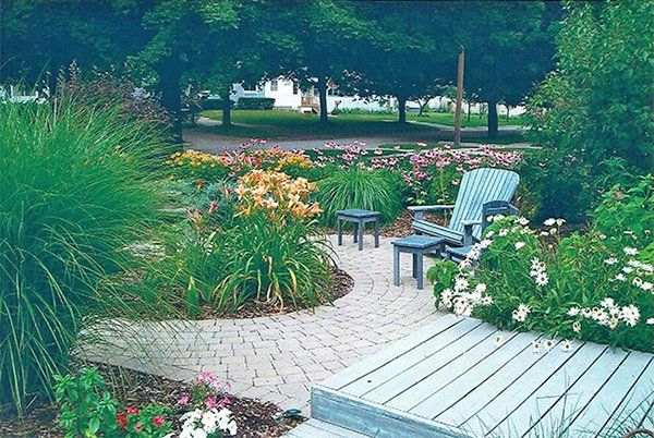 Landscape Patio — Landscape with Chair in Midland, MI