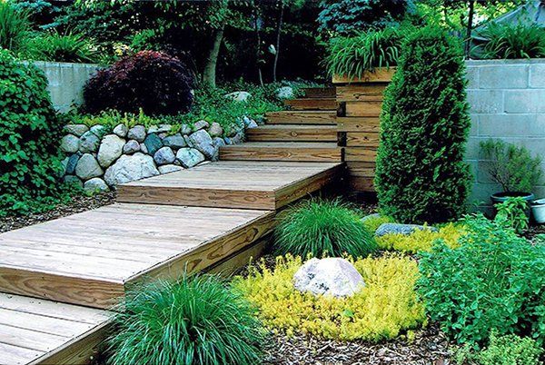 Construction — Step Stone with Garden  in Midland, MI