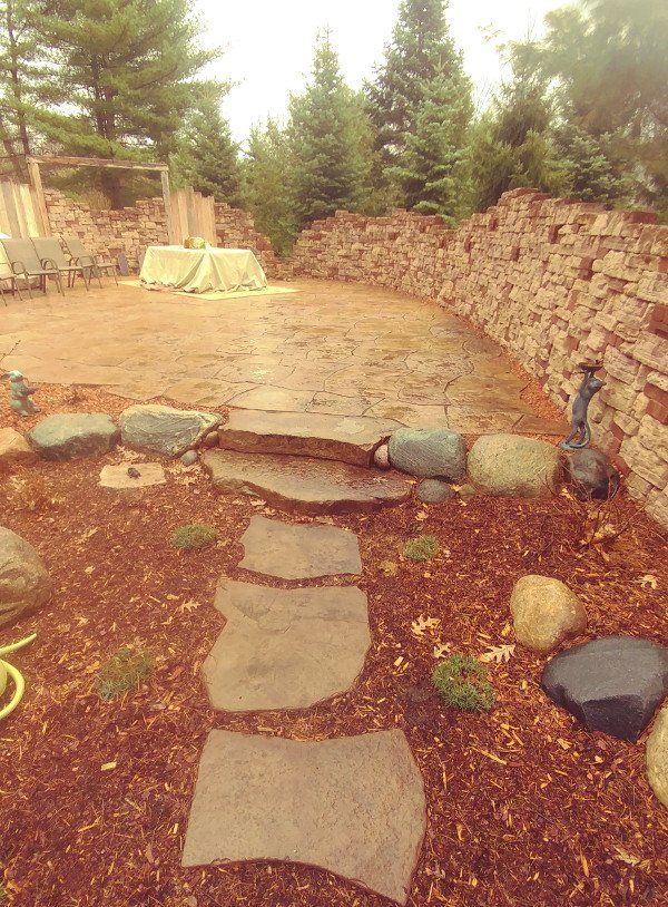 Stone Patio & steps - Hardscaping in Midland, MI