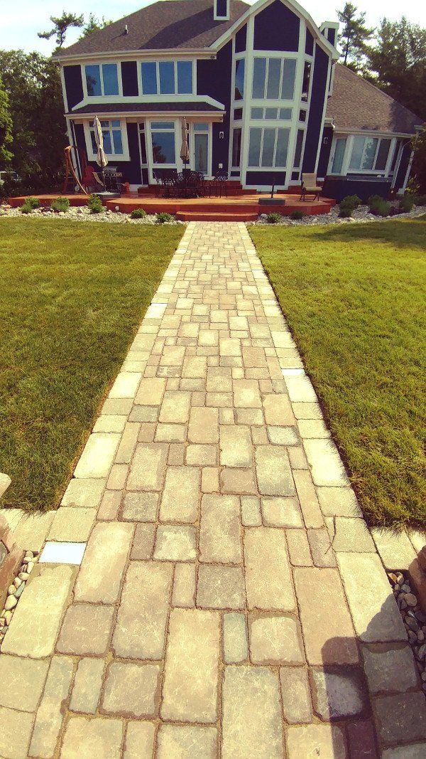 Stone sidewalk - Hardscaping in Midland, MI