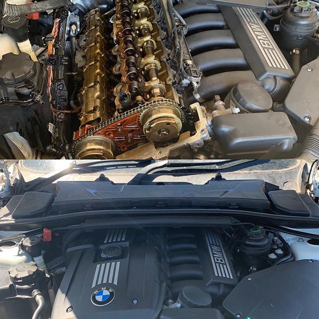 Car Engine Under Repair — Mechanical Services in Moss Cake, NSW