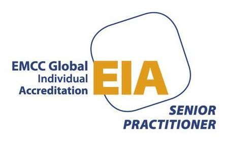 A logo for emcc global individual accreditation senior practitioner
