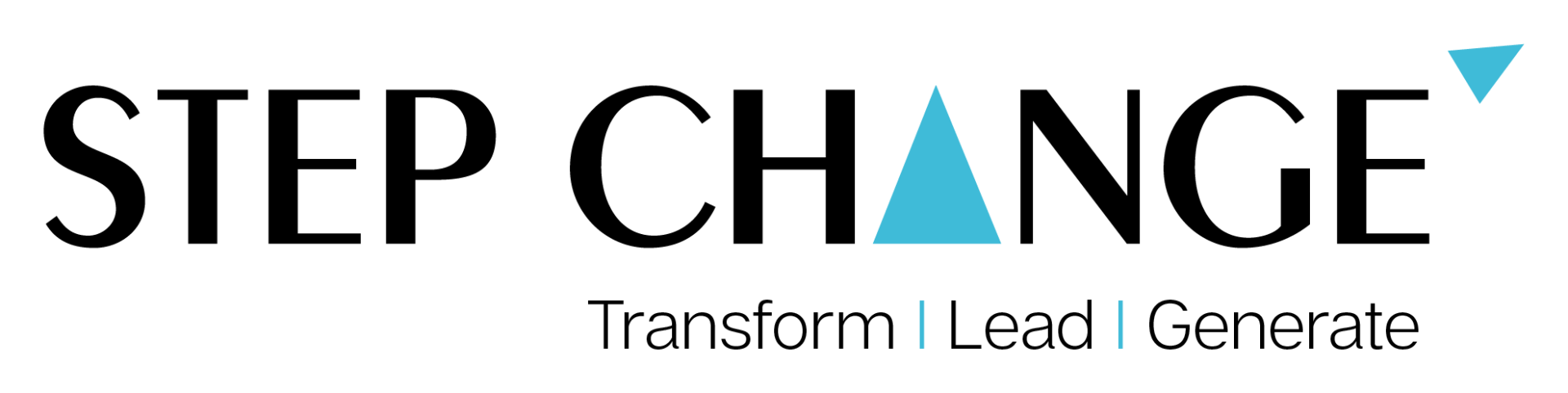 The logo for step change transform lead generate