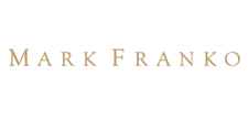The logo for mark franko is on a white background.