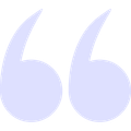 a pair of purple quotation marks on a white background .