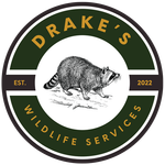 drake 's wildlife services with a raccoon in the center