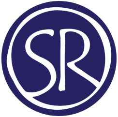 A blue circle with the letter sr inside of it