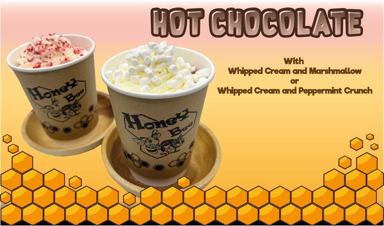 Hot Chocolate Menu - Niceville, FL - Honeybee Ice Cream & Arcade
