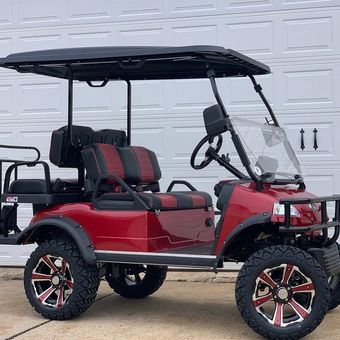 Red golf carts