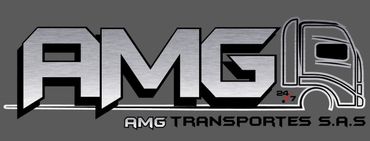 Un logotipo para una empresa llamada amg transports sas