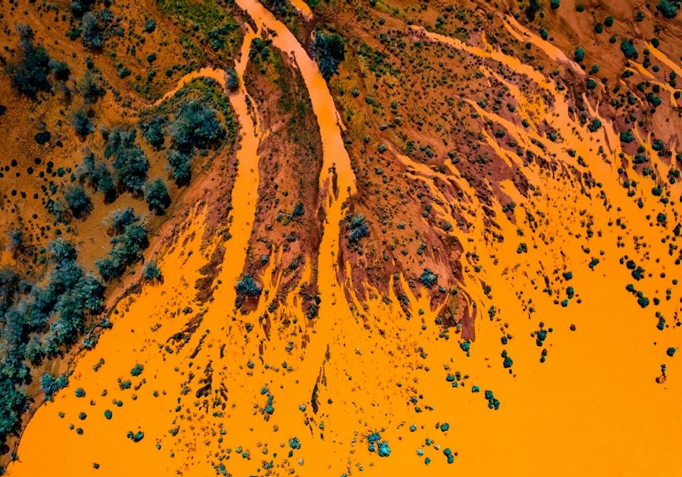 Image of Challa Station lakes after rain.