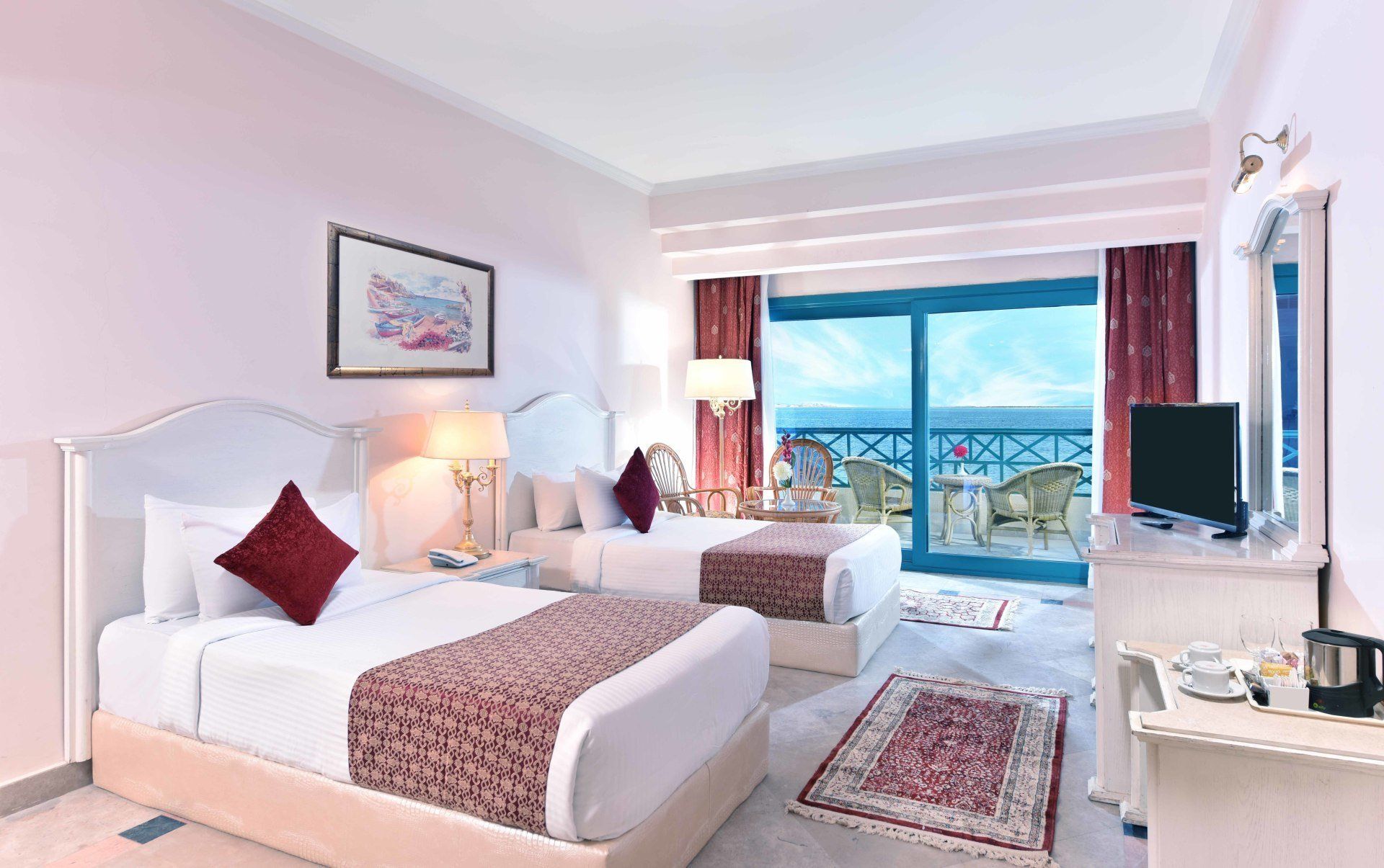Hotelux Marina Beach Resort is one of the best Hurghada hotels boasts of spacious rooms with sea view