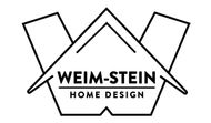 Logo for Weim-Stein Home Design, featuring a stylized "W" incorporating a roof shape, with the company name and tagline below.