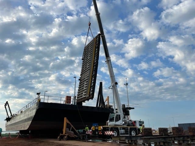Crane Lifting Boardwalk — NTWorkSafe in Casuarina, NT