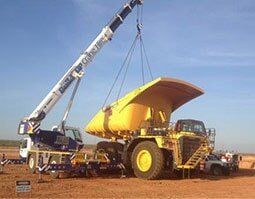 Crane lifting truck — Construction in Casuarina, NT