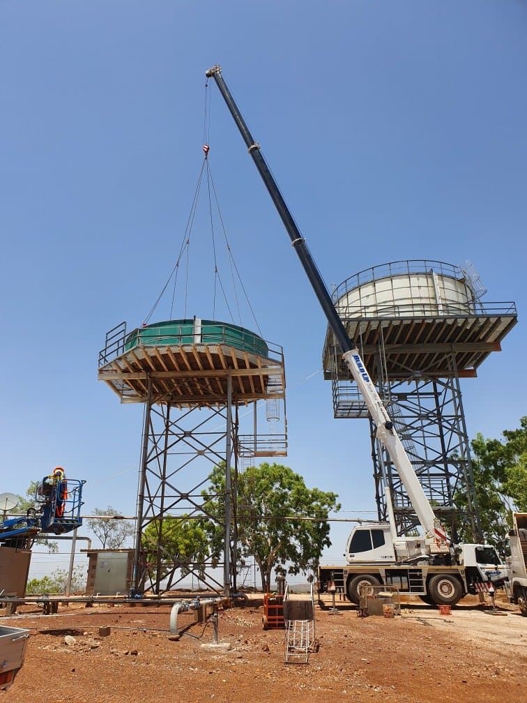 Crane Lifting Tank — Equipment in Casuarina, NT