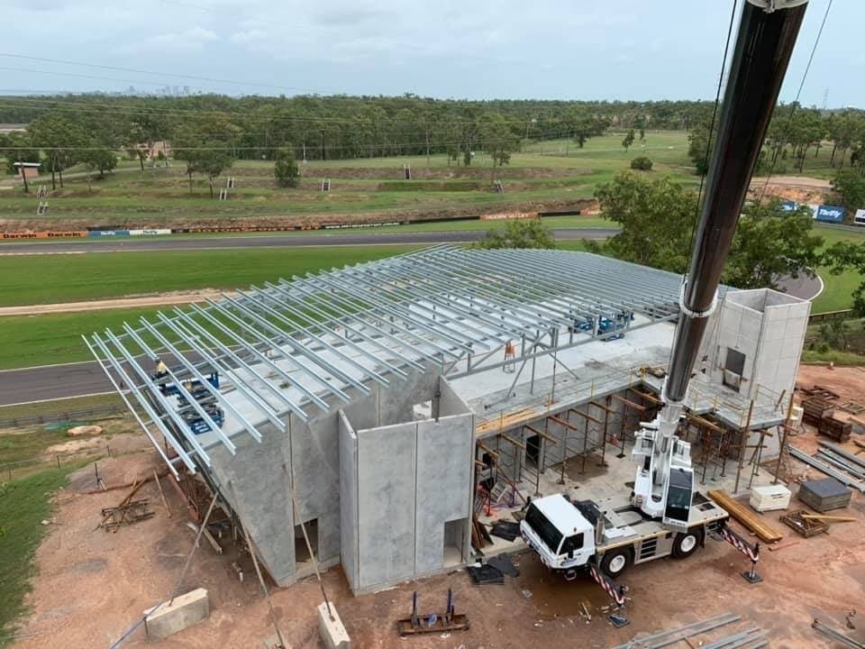 Crane at Construction Area — Build Up Crane Hire in Casuarina, NT