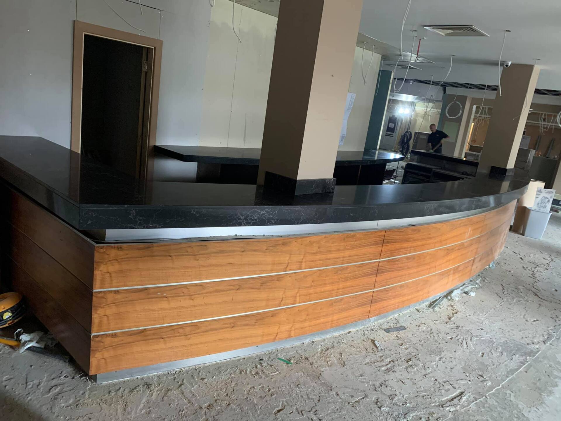 Curved Stone Worktop at Hilton Doubletree