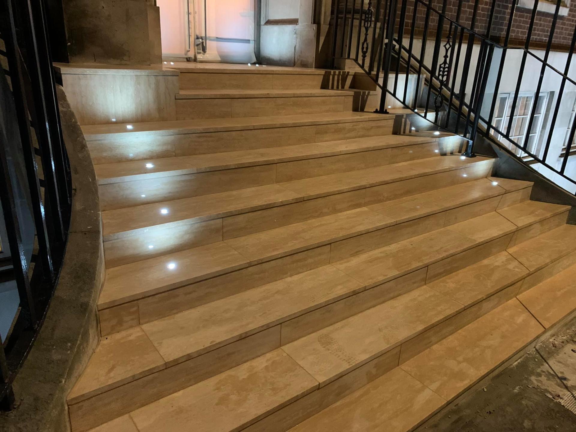 Anti-Slip Limestone Steps at The Lucky Cat