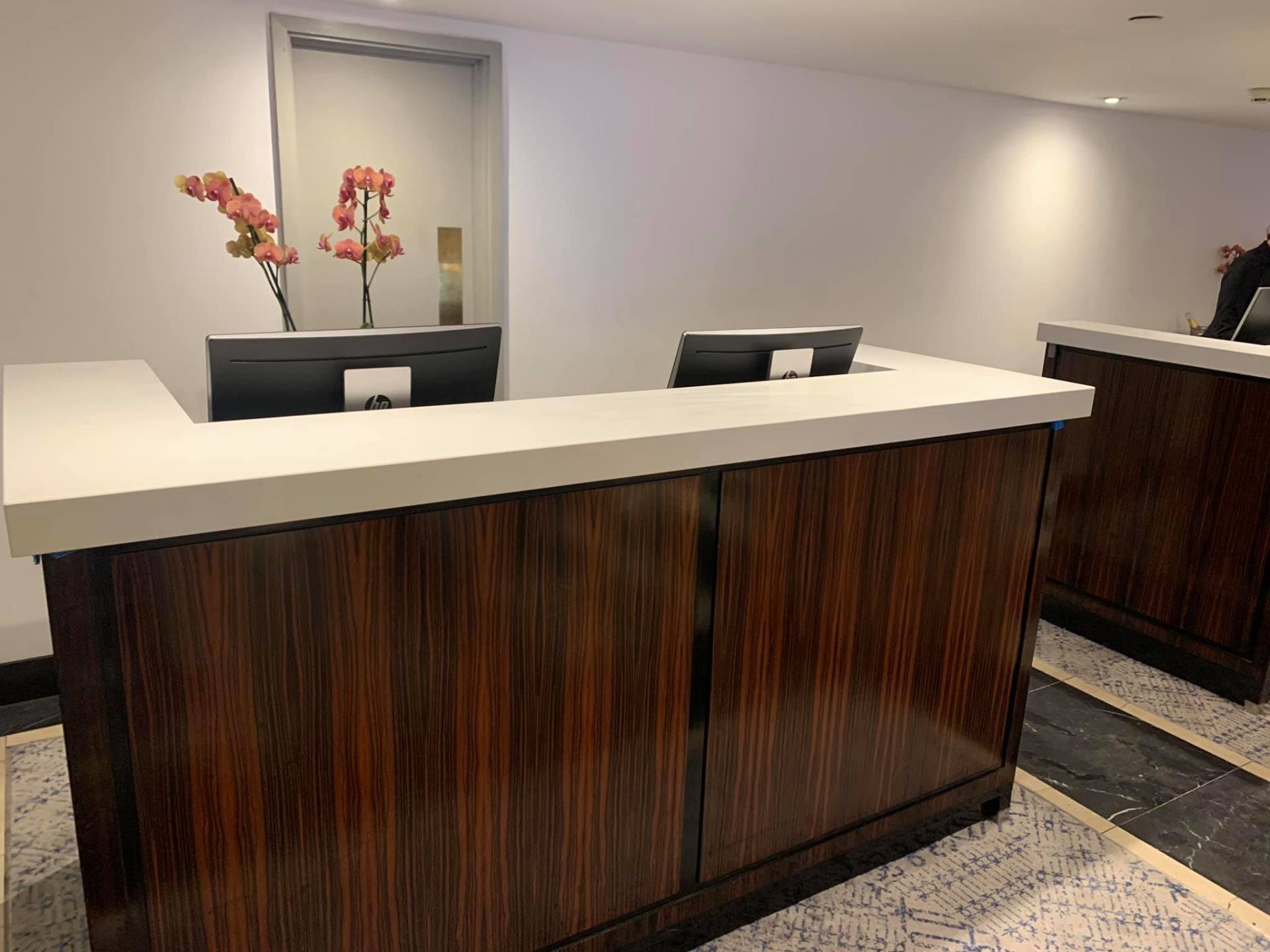 Quartz Worktop Desk in Hotel Lobby