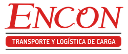 Encon logo with red text and “Transporte y Logística de Carga” on a white background