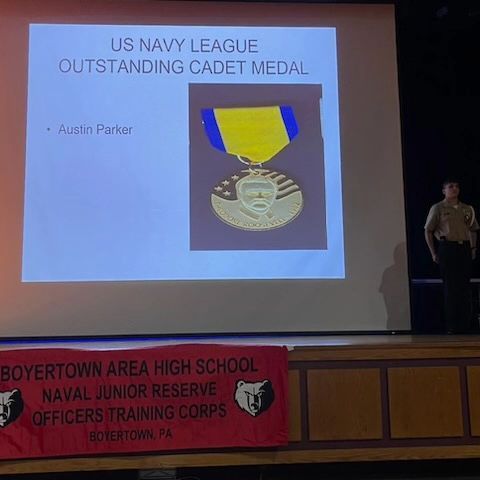 Us navy league outstanding cadet medal austin parker