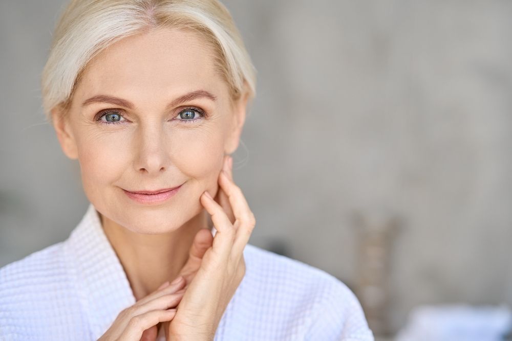 mature woman smiling feeling young