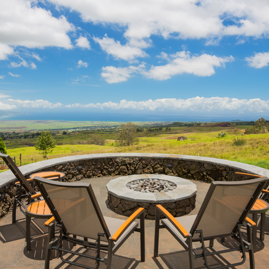 Countryside Fire Pit overlooking fields
