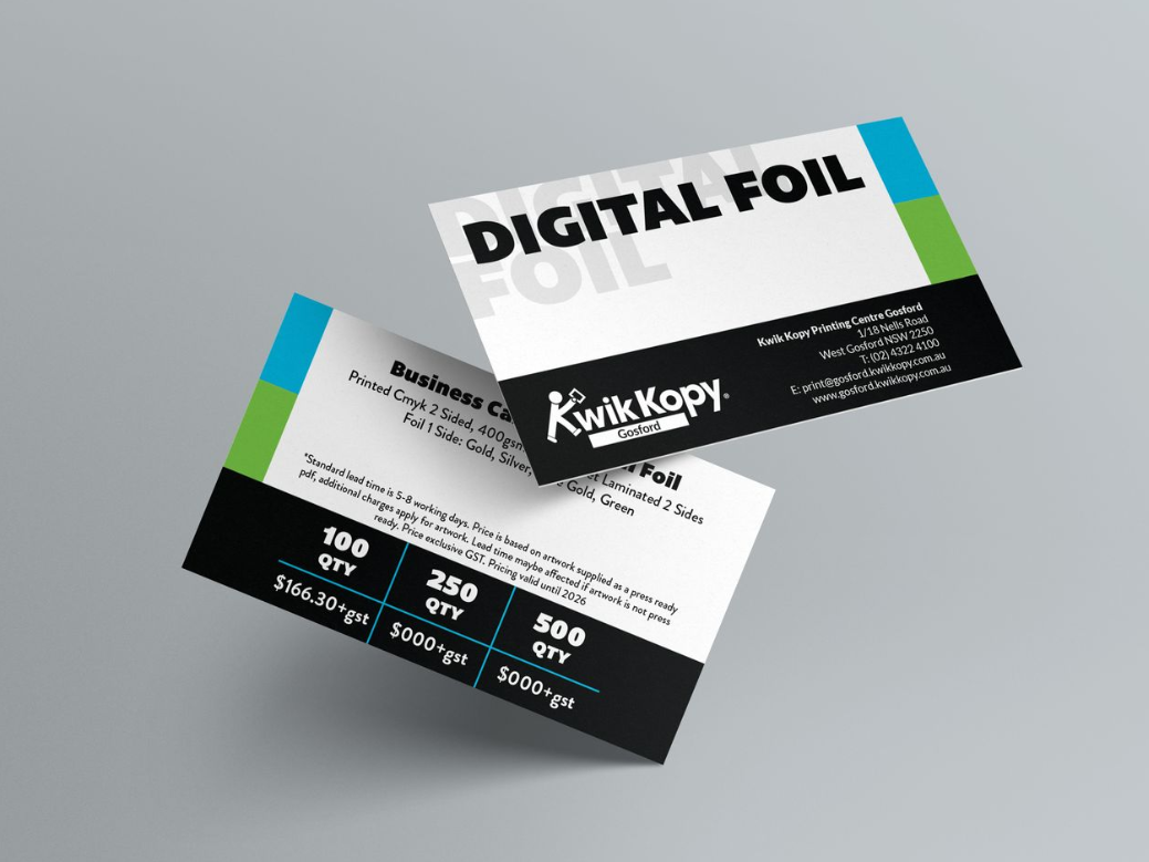 Professional business card 
and custom-designed