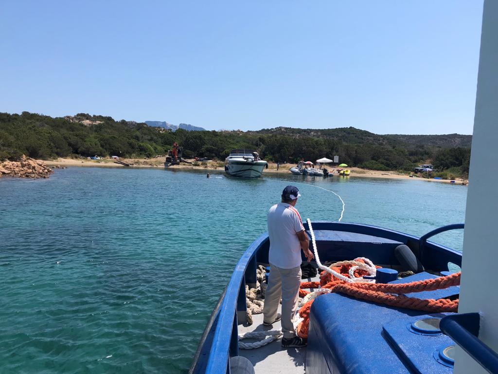 operai durante le fasi di rimorchio